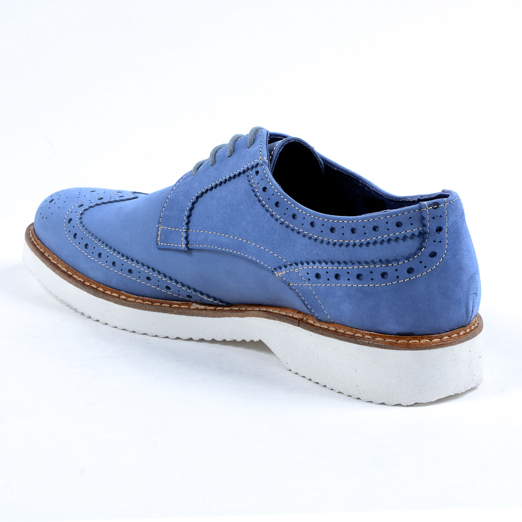 V 1969 Italia Scarpe Oxford Brogue da uomo Blu PEDRO