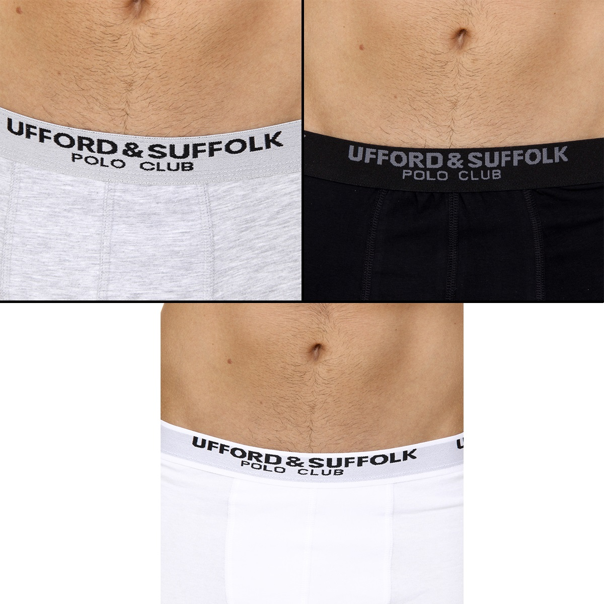 Boxer da uomo Ufford & Suffolk Polo Club, confezione da tre, colore: US300