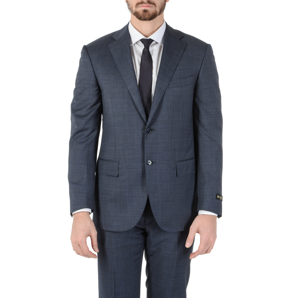 Abito da uomo Corneliani maniche lunghe blu scuro Super 130's