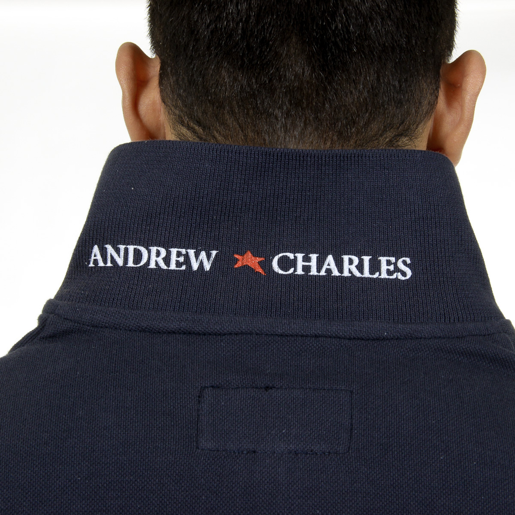 Andrew Charles Polo da uomo a maniche corte blu scuro SEFU