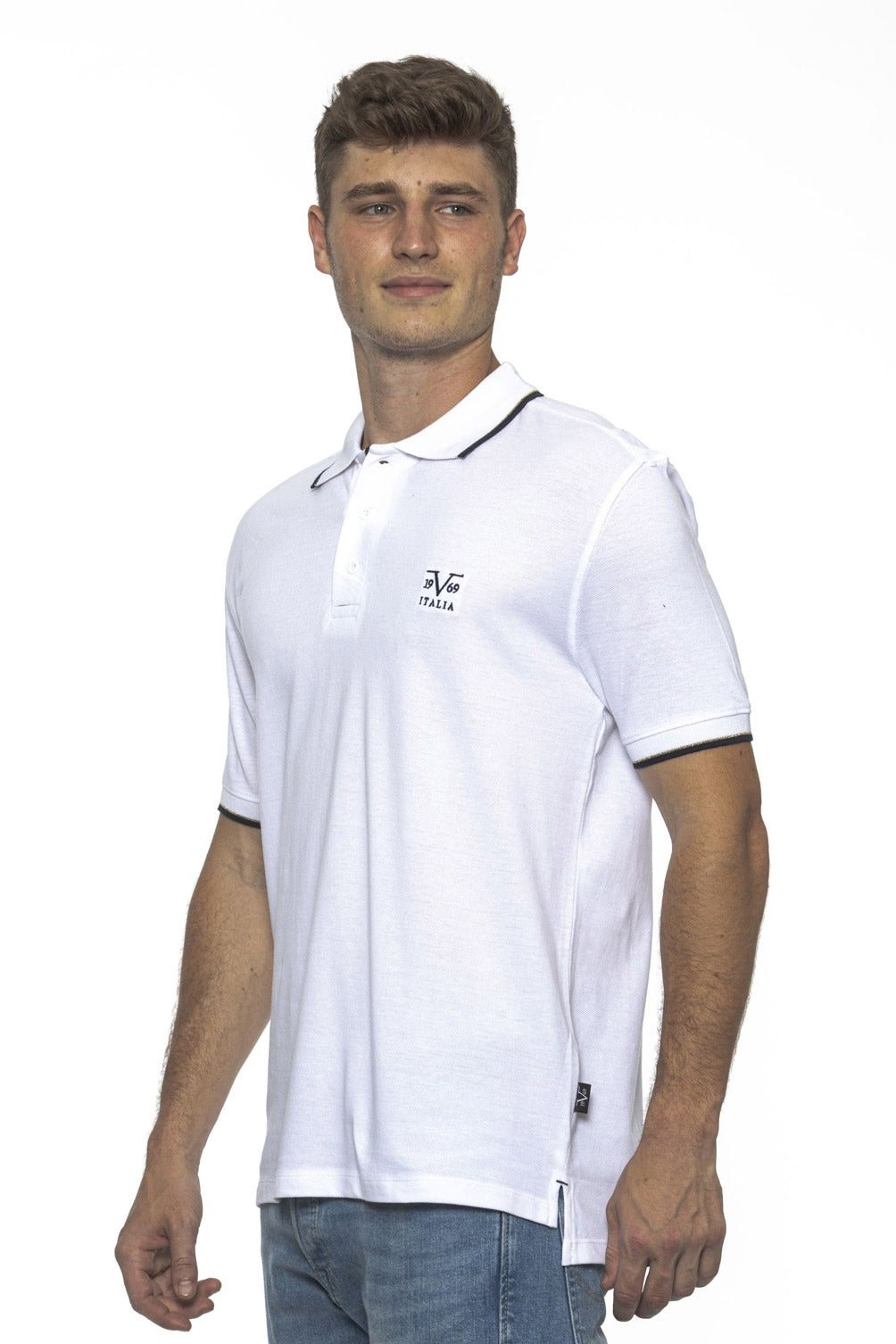 19V69 Italia Polo Uomo Bianca COSTINA WHITE