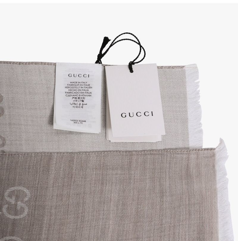 Gucci sciarpa uomo 70x200 beige