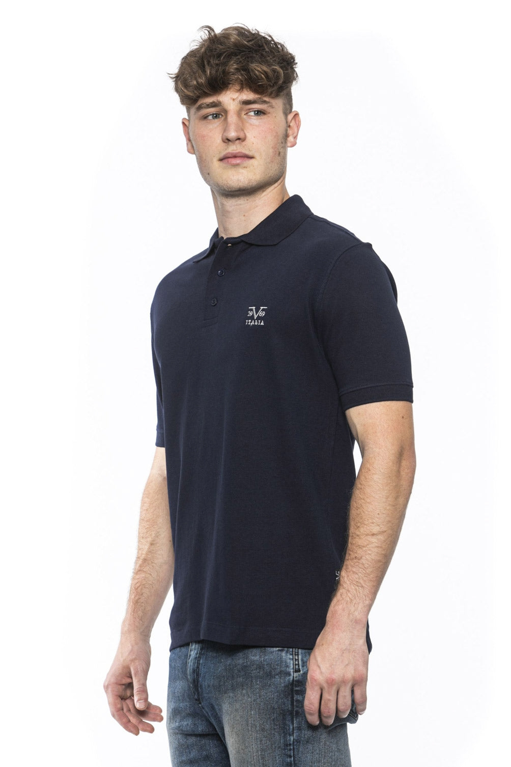 Polo Uomo 19V69 Italia Blu RICAMO BLU MARINO