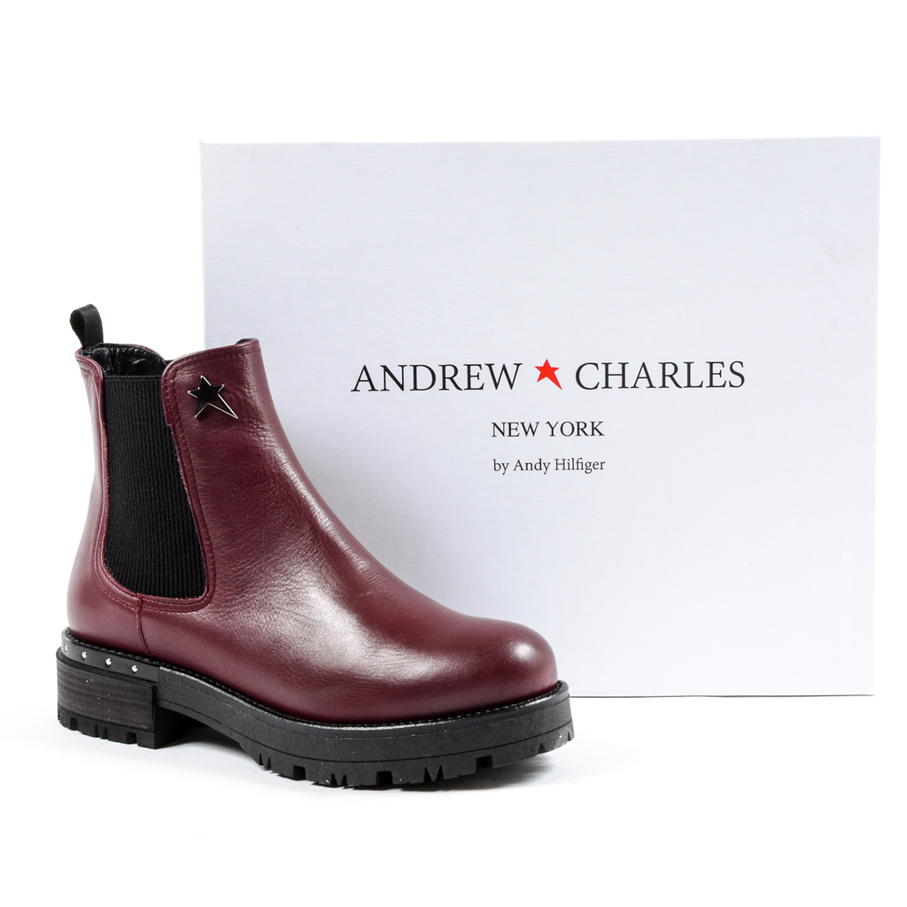 Stivaletti da donna Andrew Charles Bordeaux CHRISSIE
