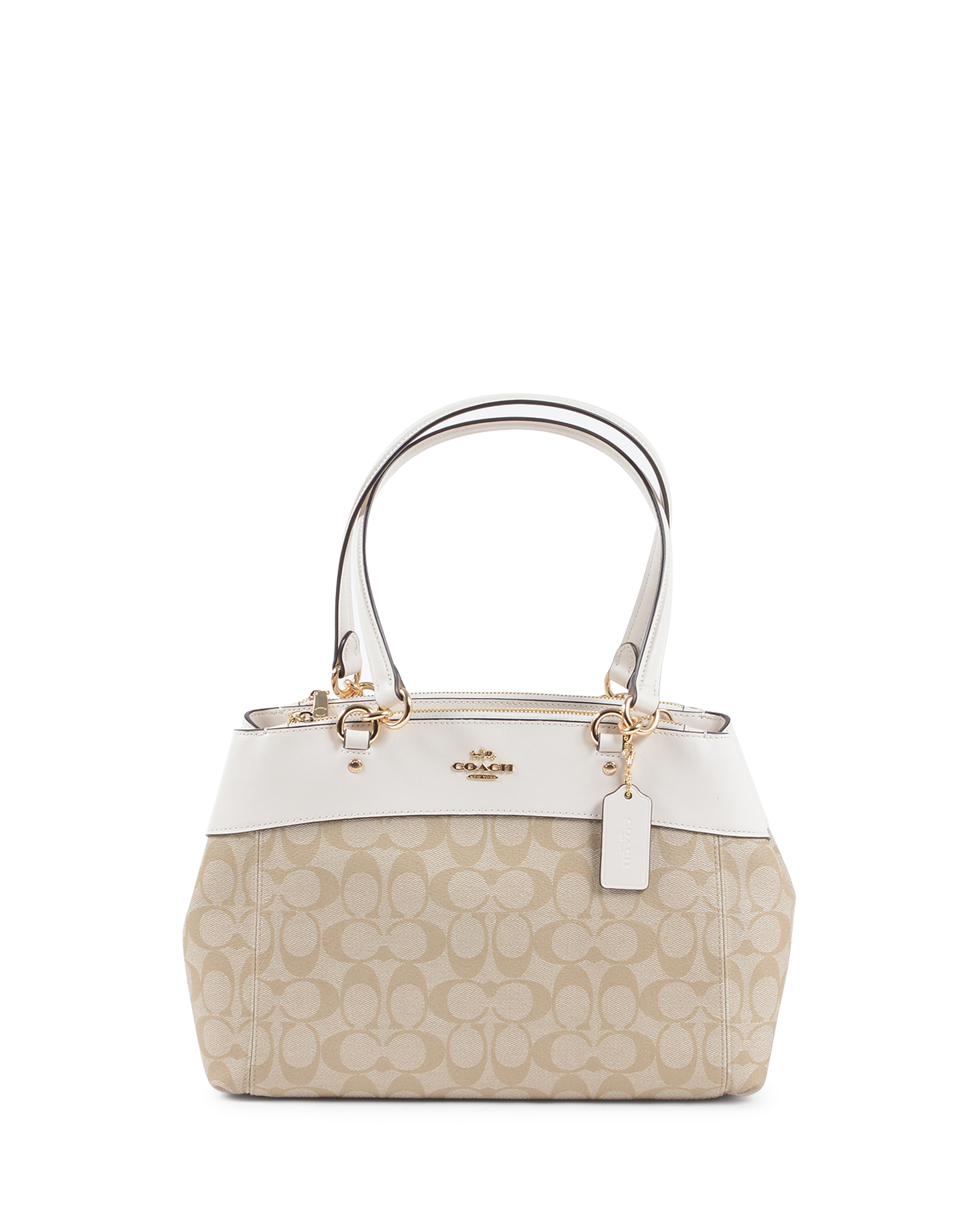 Borsa a mano da donna Coach Beige Bianco F25396 CHALK