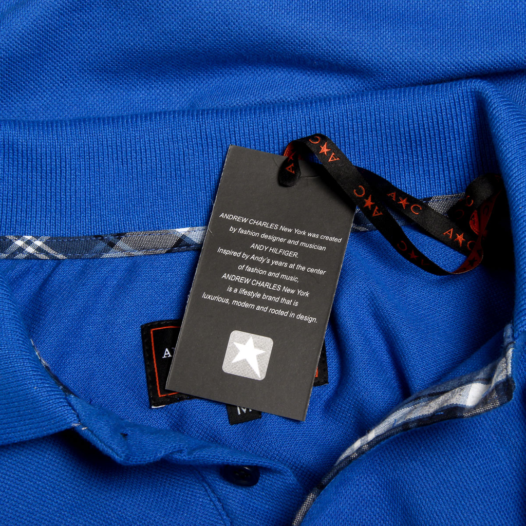 Andrew Charles Polo da uomo a maniche corte blu SEMELO