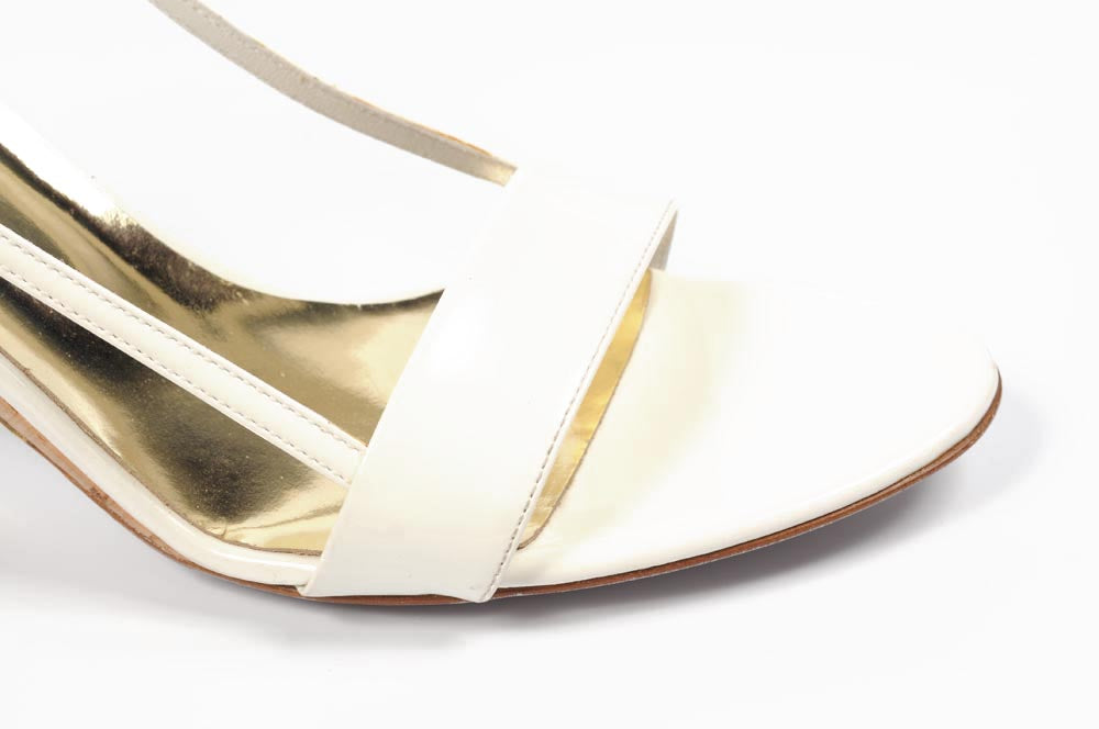 Sandalo da donna Sebastian Milano S3178 VERNICE BIANCA