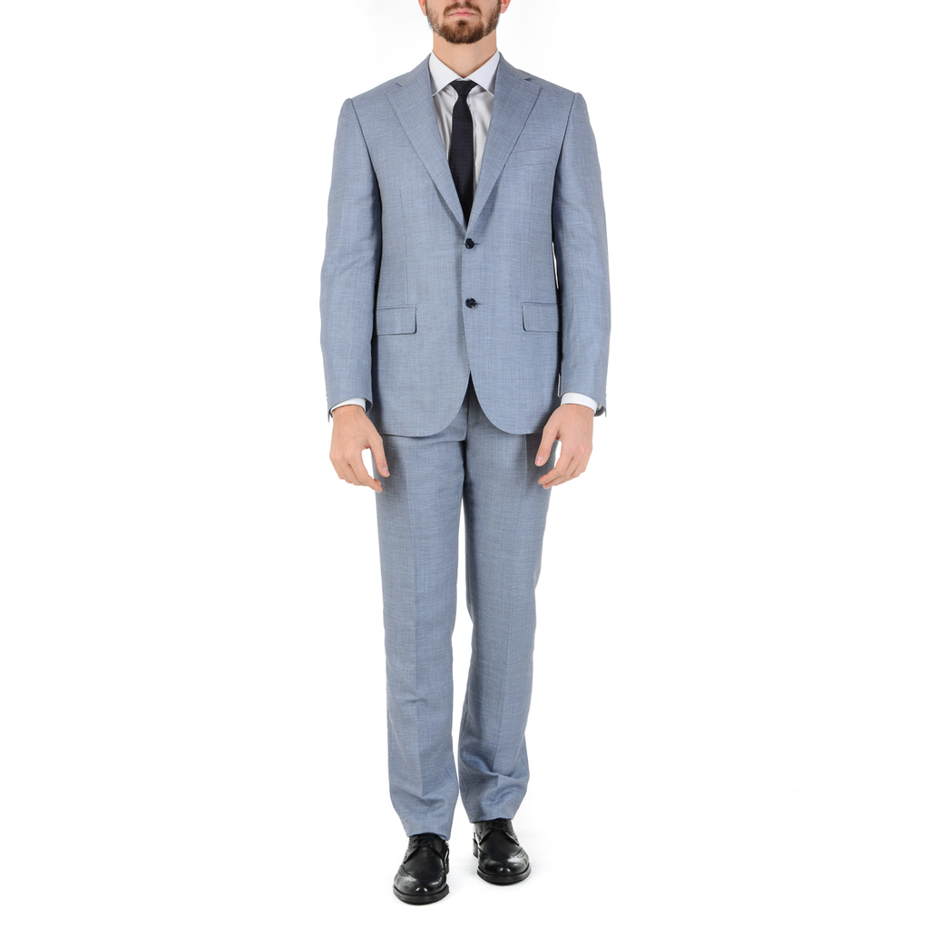 Abito uomo Corneliani maniche lunghe azzurro