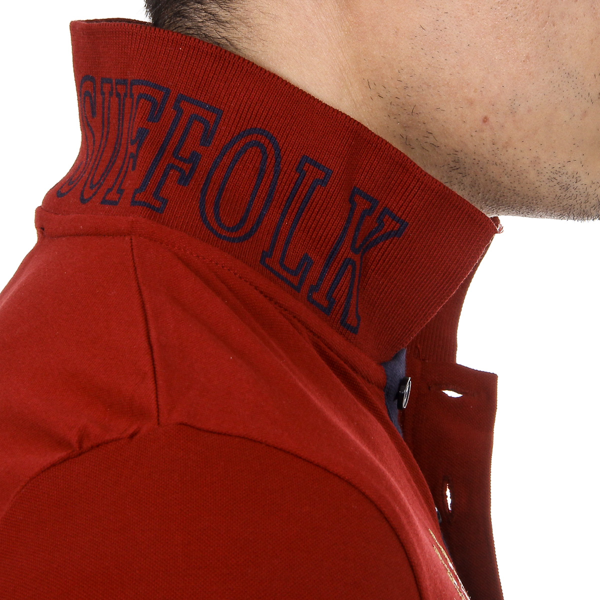 Polo da uomo a maniche corte Ufford & Suffolk Polo Club US005 BORDEAUX