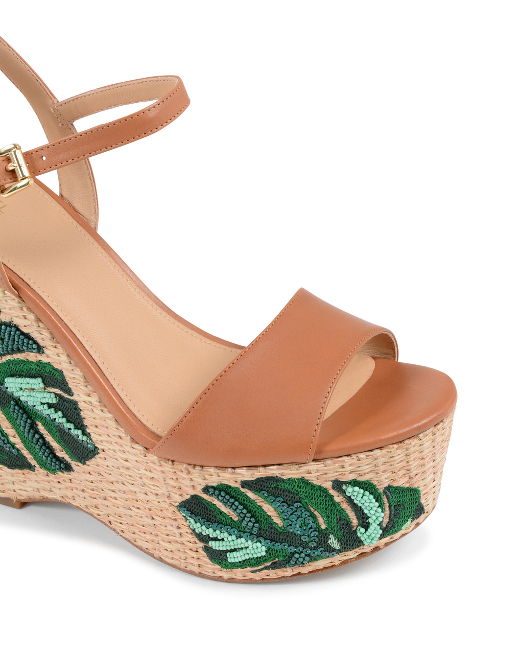 Sandalo con zeppa da donna Michael Kors marrone FISHER