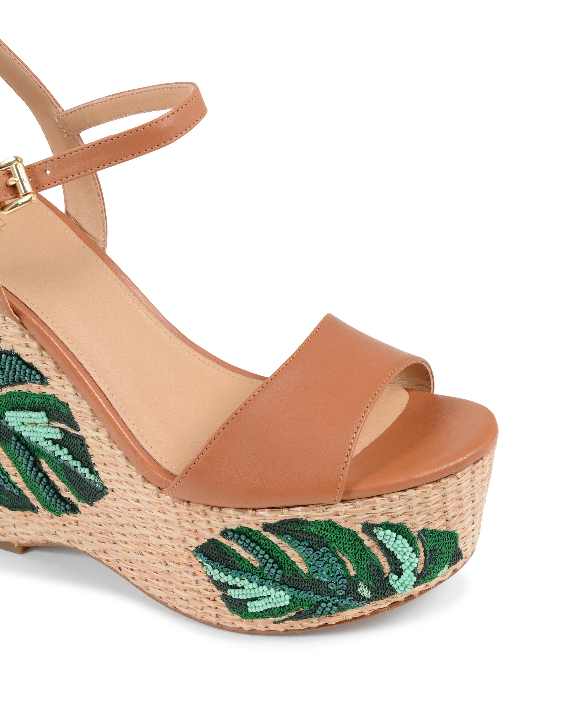 Sandalo con zeppa da donna Michael Kors marrone FISHER