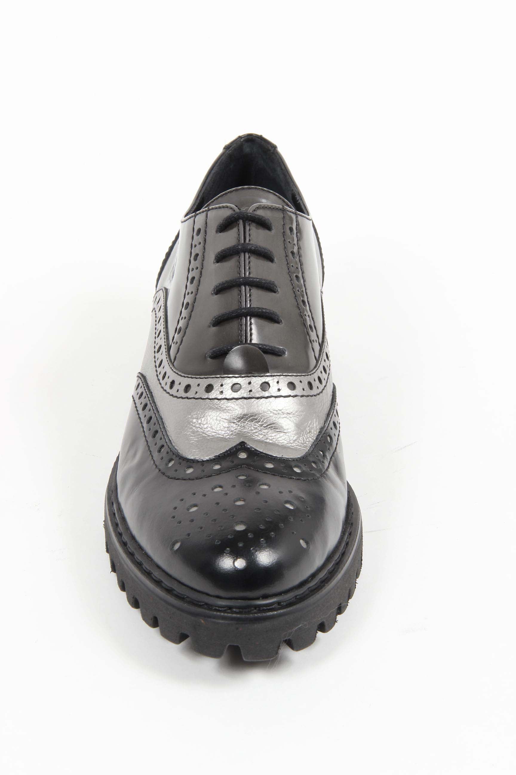 V 1969 Italia Womens Oxford Shoe 5135 ABRASIVATO NERO