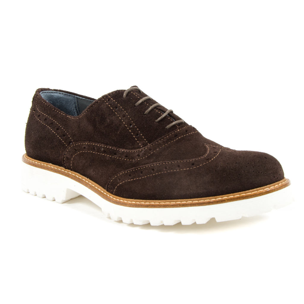 Andrew Charles Scarpe Brogue da uomo Marrone scuro LUIS