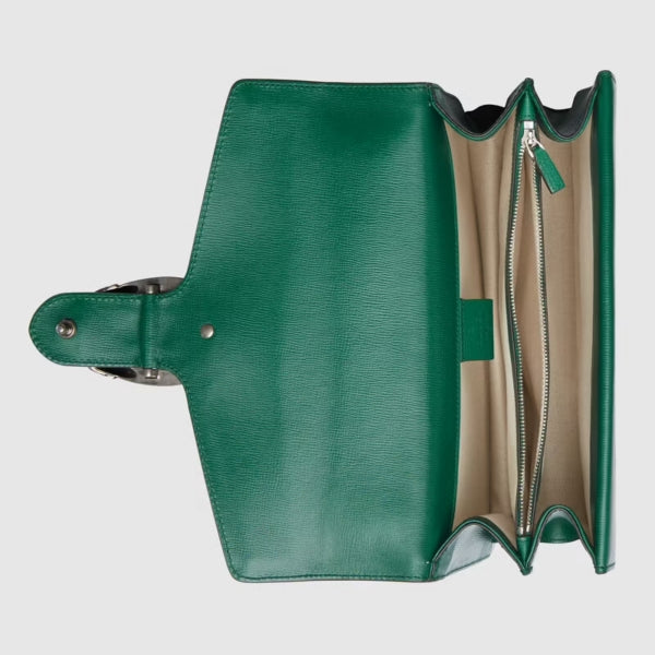 Borsa a tracolla Gucci GG Leather Dionysus verde giallo