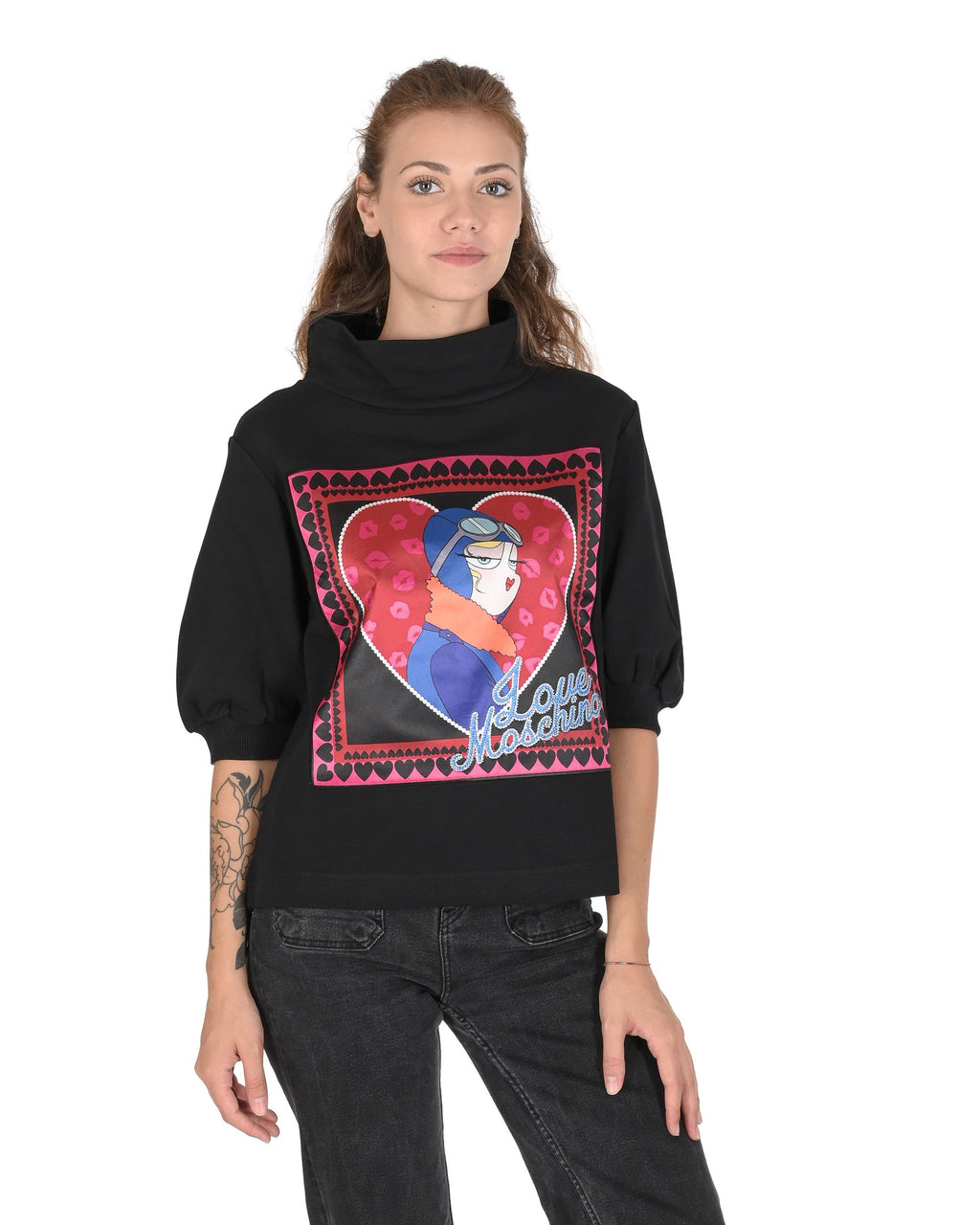 Felpa da donna Love Moschino W 6 375 01 M 4068 C74 NERO