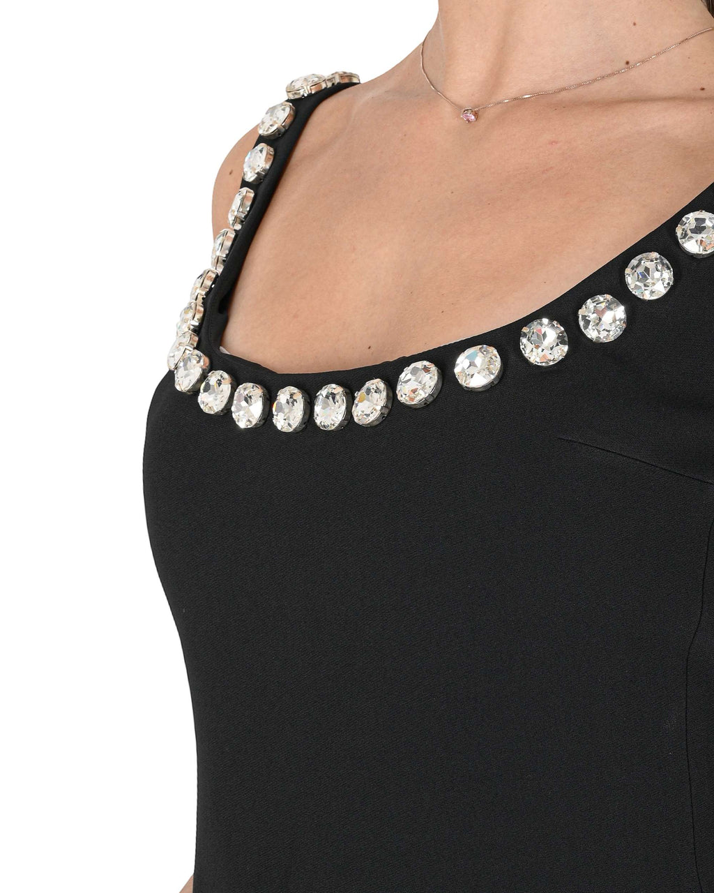 Abito da donna David Koma AW24DK70D NERO/ARGENTO 8S1