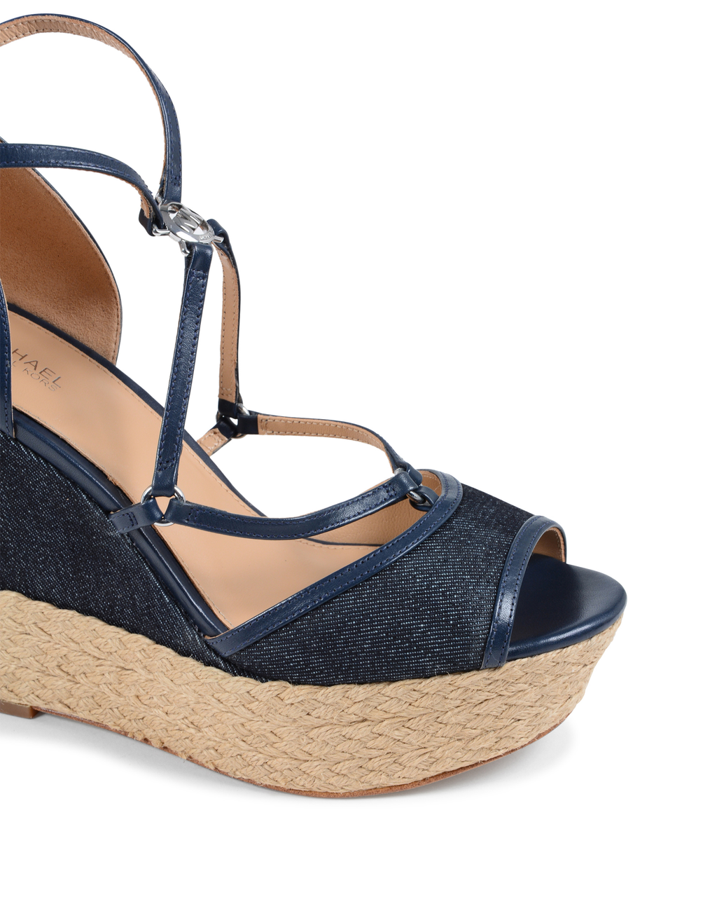 Sandalo con zeppa da donna Michael Kors blu navy TERRI