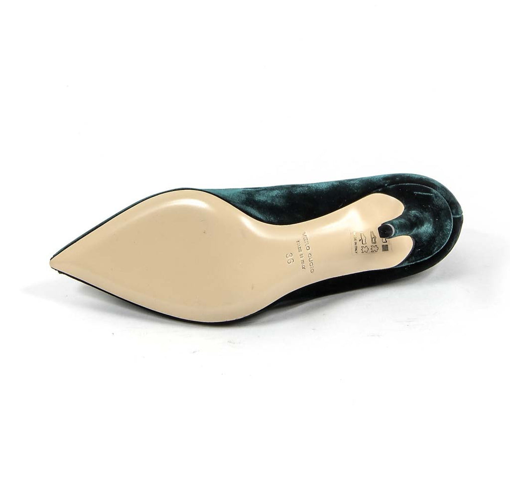 Décolleté da donna V 1969 Italia 3104104 VELLUTO VERDE