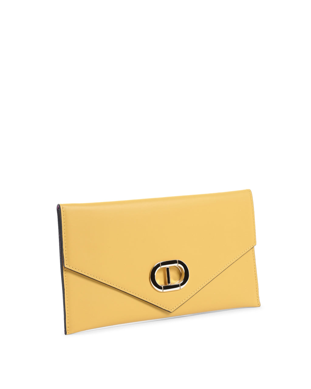 Pochette in pelle gialla
