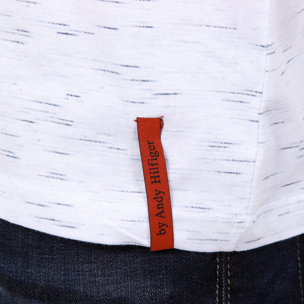 Andrew Charles T-shirt da uomo a maniche corte con scollo rotondo, bianca DYLAN