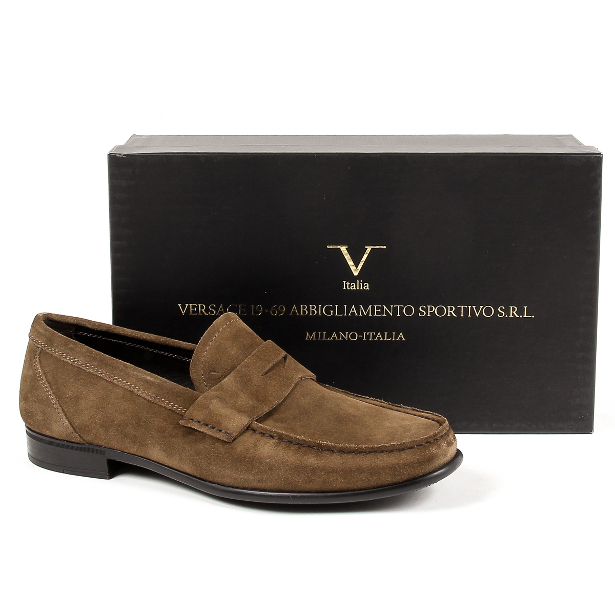 V 1969 Italia Mocassini da uomo marroni STEWART