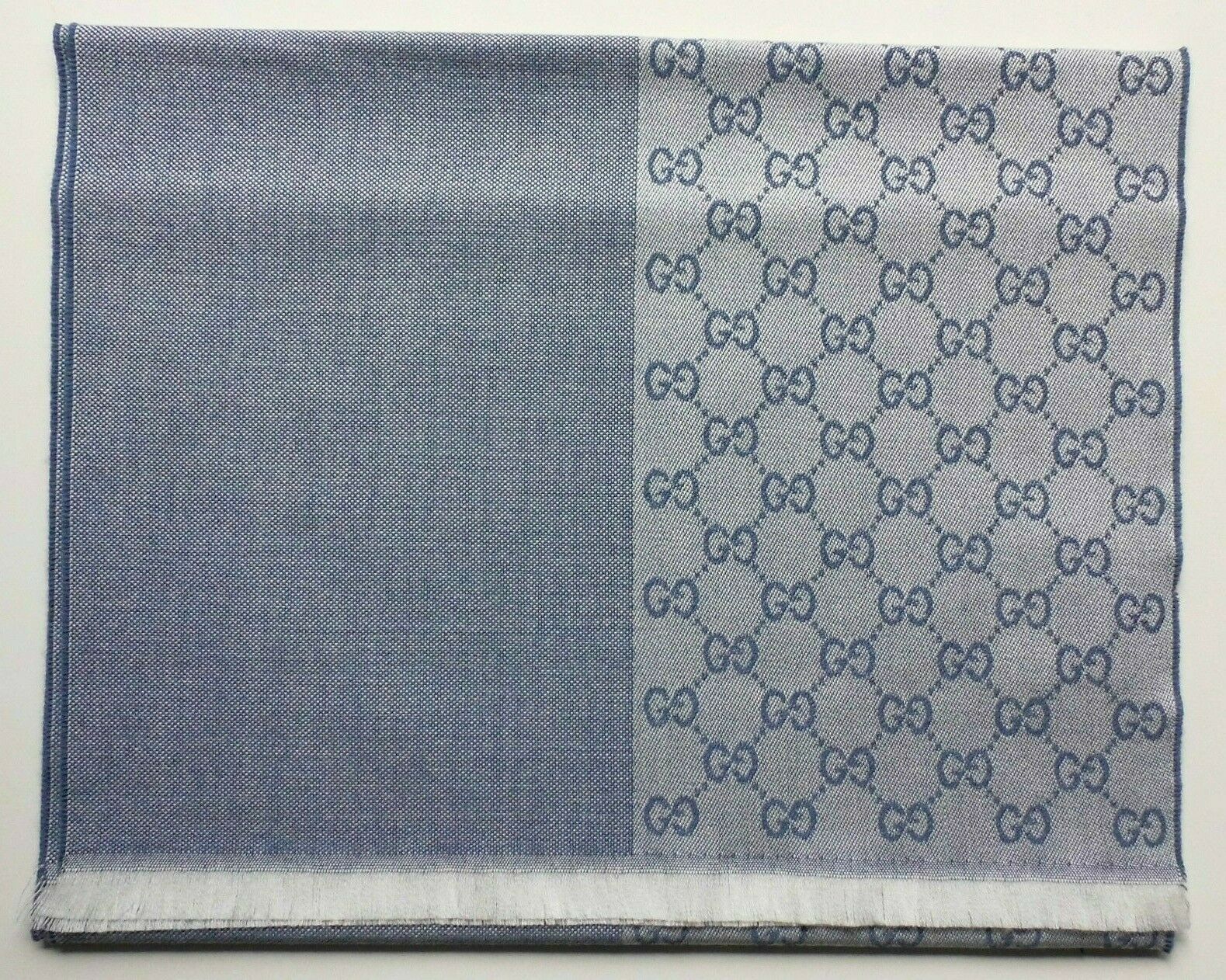 Gucci sciarpa uomo 40x180 azzurro