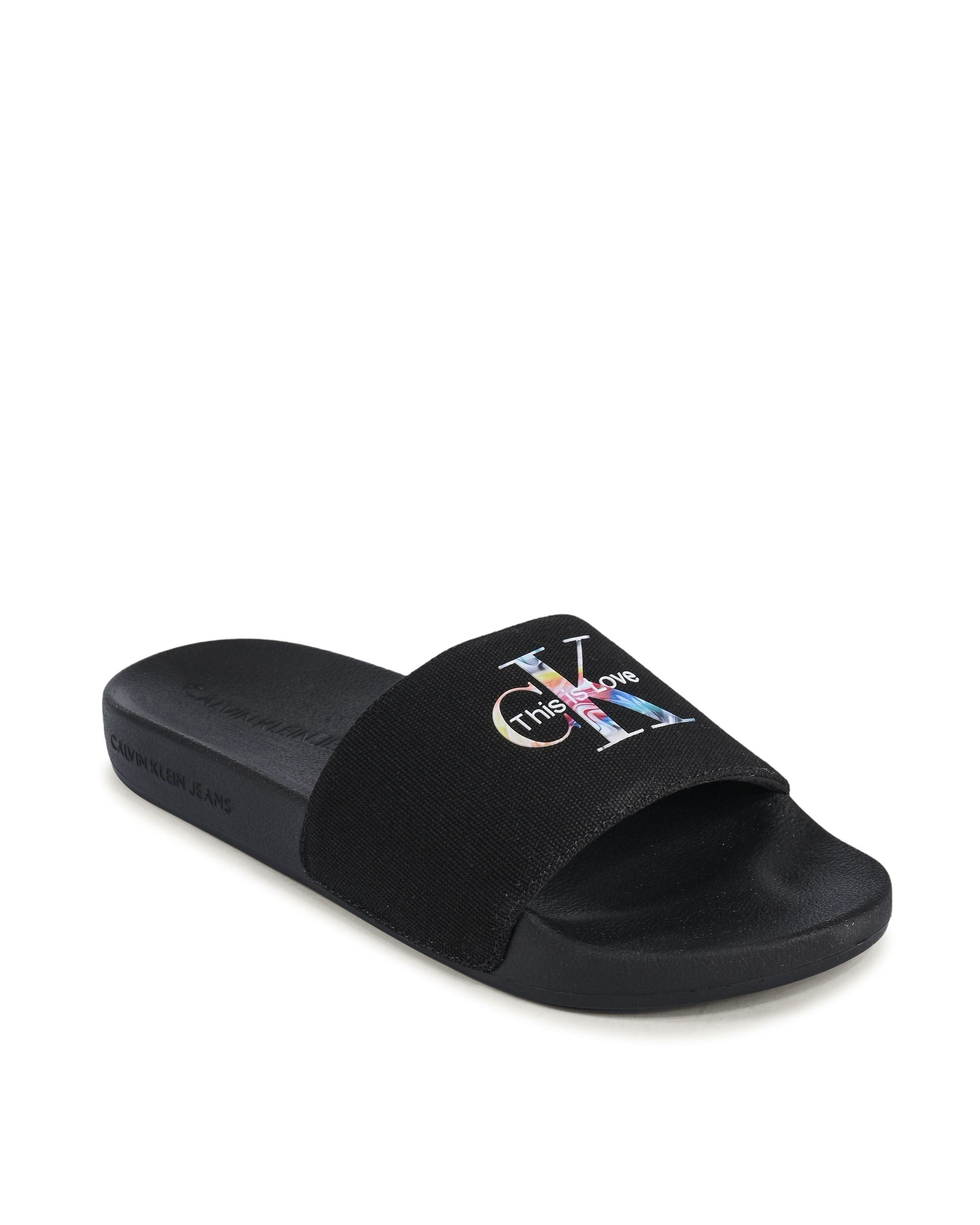 Ciabatte Calvin Klein da donna nere YW0YW00849BDS
