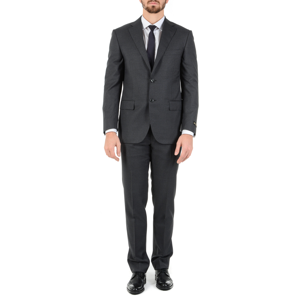 Corneliani Abito da uomo a maniche lunghe grigio scuro Super 130's