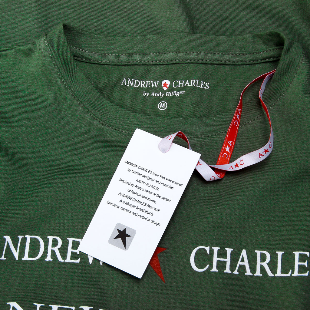 Andrew Charles T-shirt da donna a maniche corte con scollo rotondo verde TARANA