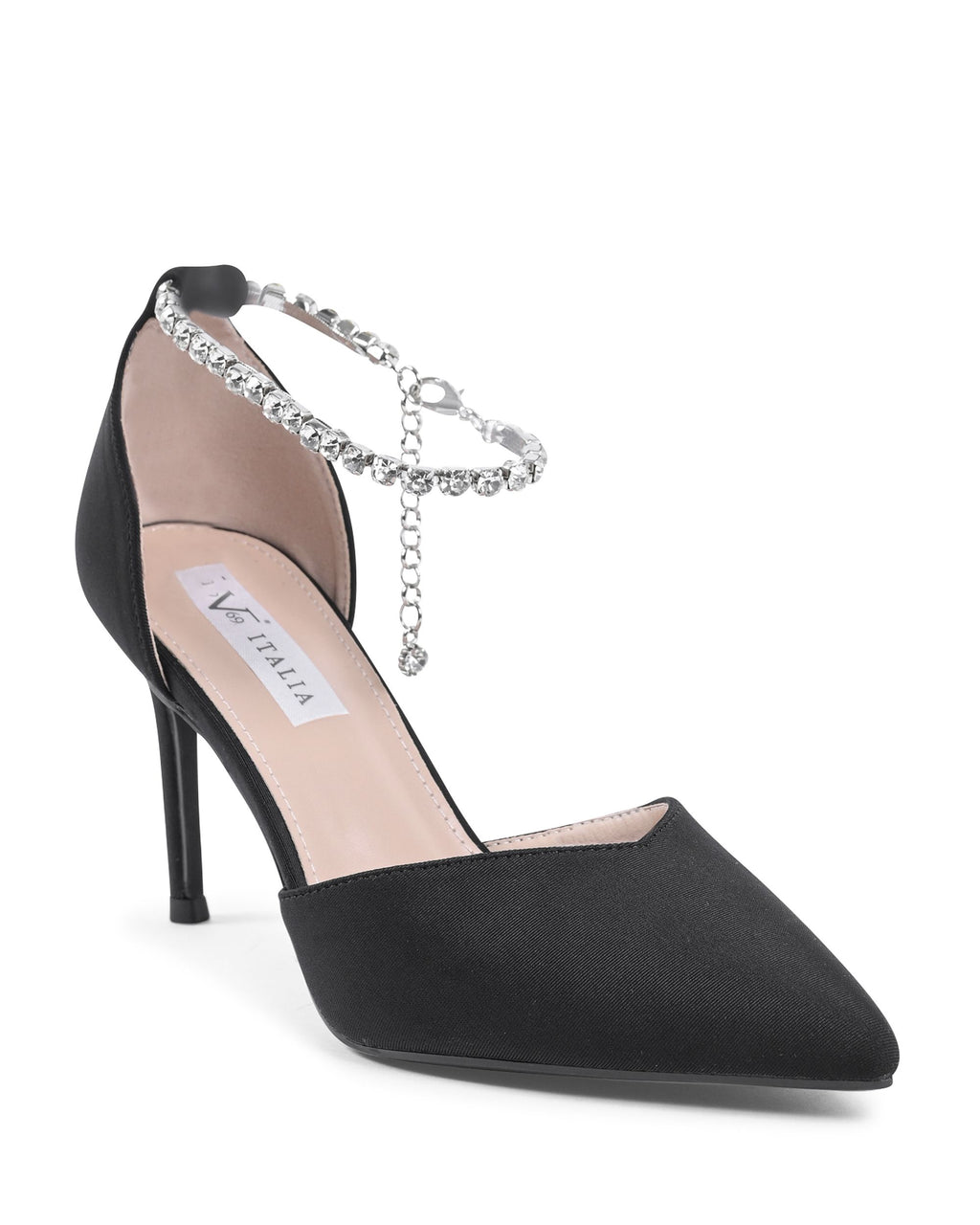 19V69 Italia Scarpe da donna con cinturino alla caviglia nere F2929 NERO
