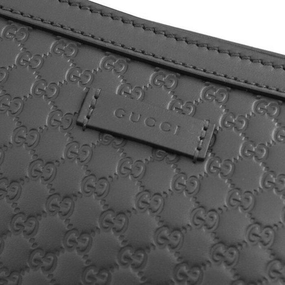 Gucci Guccissima pochette e borsa a tracolla in pelle nera