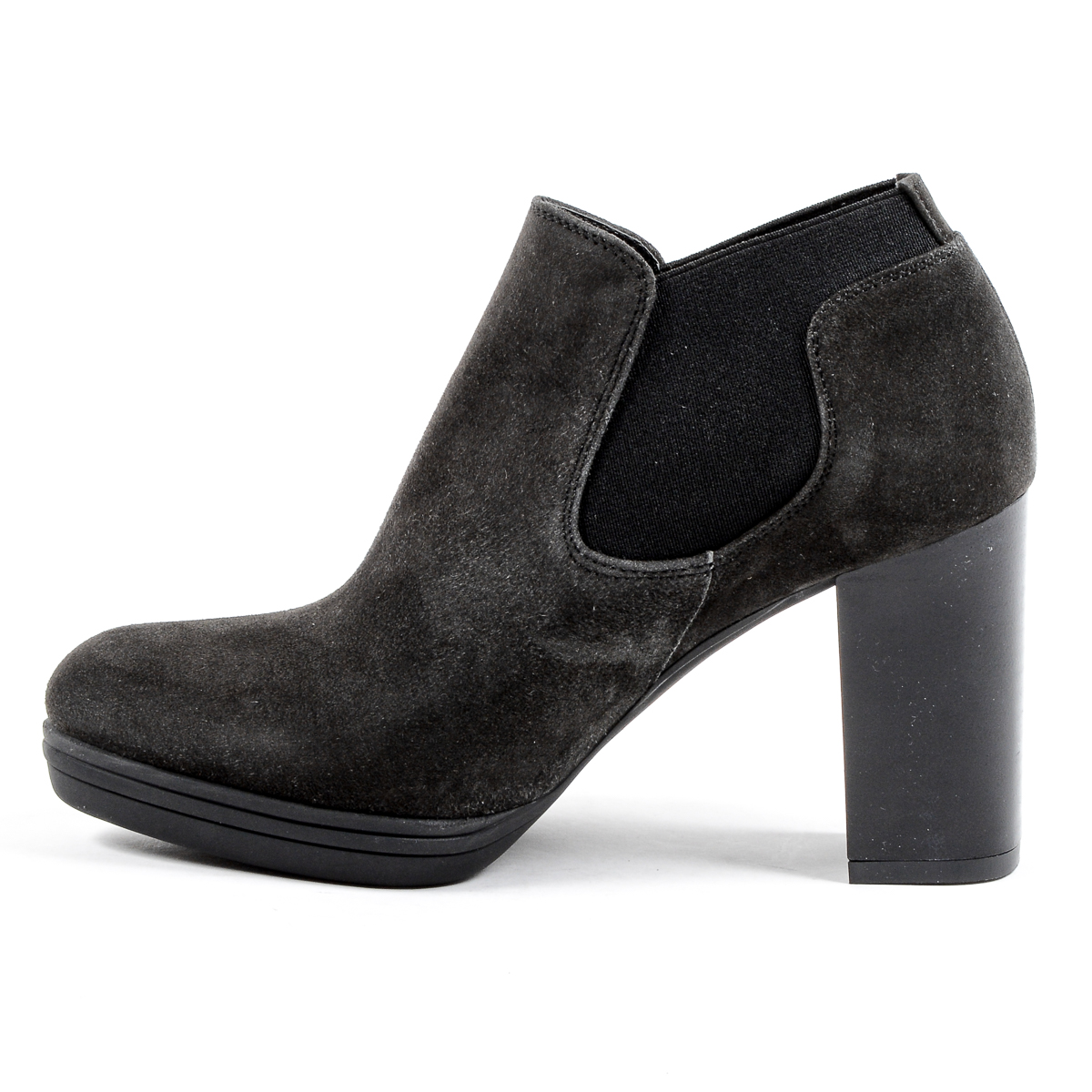 V 1969 Italia Stivaletto con tacco da donna grigio scuro GRACY