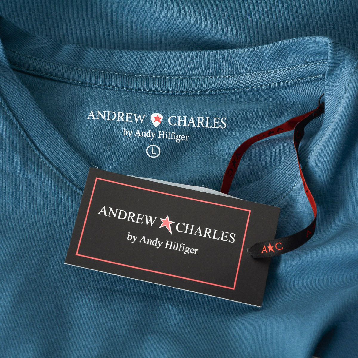 Andrew Charles T-shirt da uomo a maniche corte con scollo rotondo verde KEITA