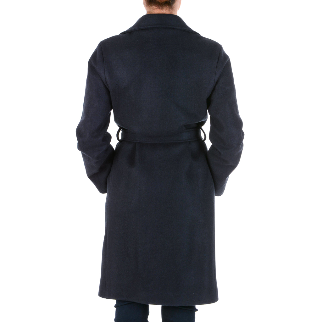 V 1969 Italia Cappotto da donna a maniche lunghe blu scuro JENNY