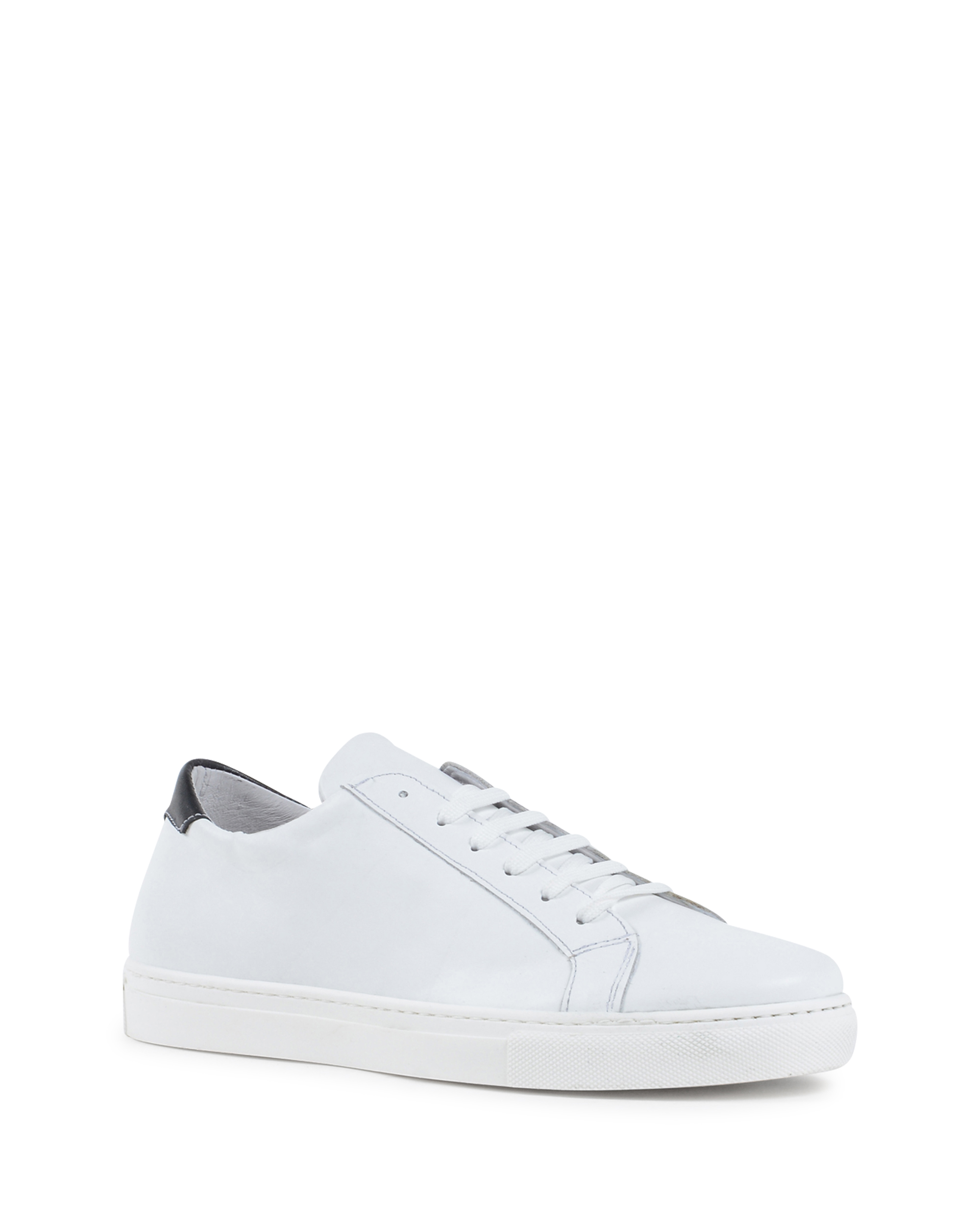 Sneaker Uomo 19V69 Italia Bianco Nero 035 VITELLO BIANCO NERO