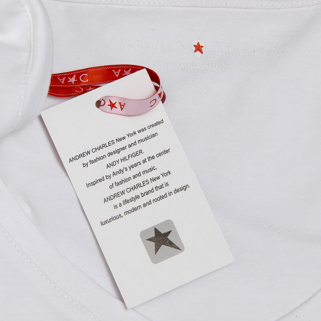 Andrew Charles T-shirt da donna a maniche corte con scollo a V, bianca TAPIWA