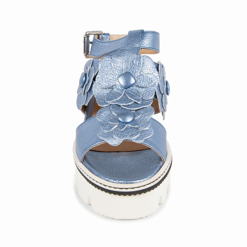 Sandalo Donna V1969 Italia Platform Azzurro B3042DO CAPRA VETREX LAM AZZURRO