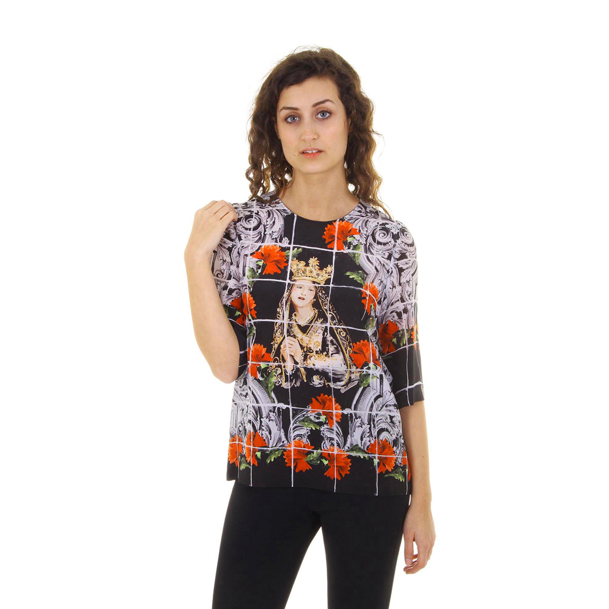 Dolce & Gabbana top da donna a manica corta F7Q09T FP15W X0800