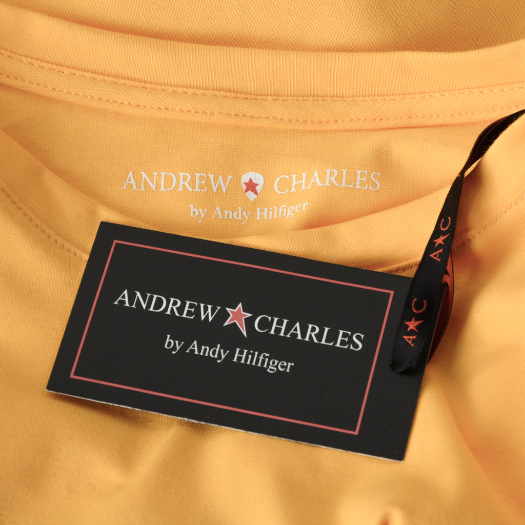 Andrew Charles T-shirt da uomo a maniche corte con scollo rotondo gialla KEITA