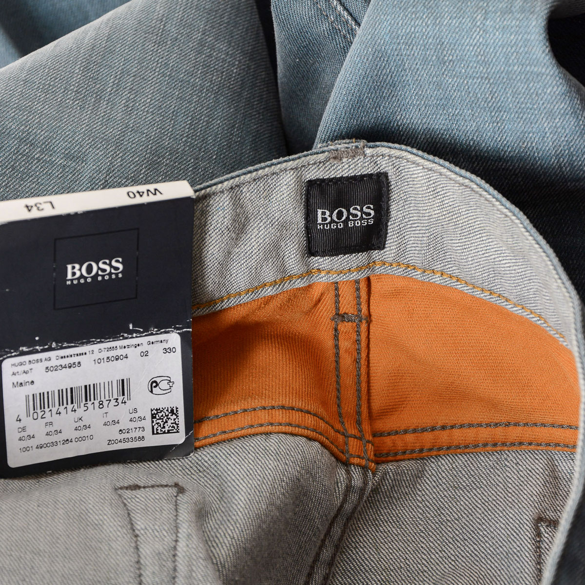 Jeans da uomo Hugo Boss Azzurro MAINE
