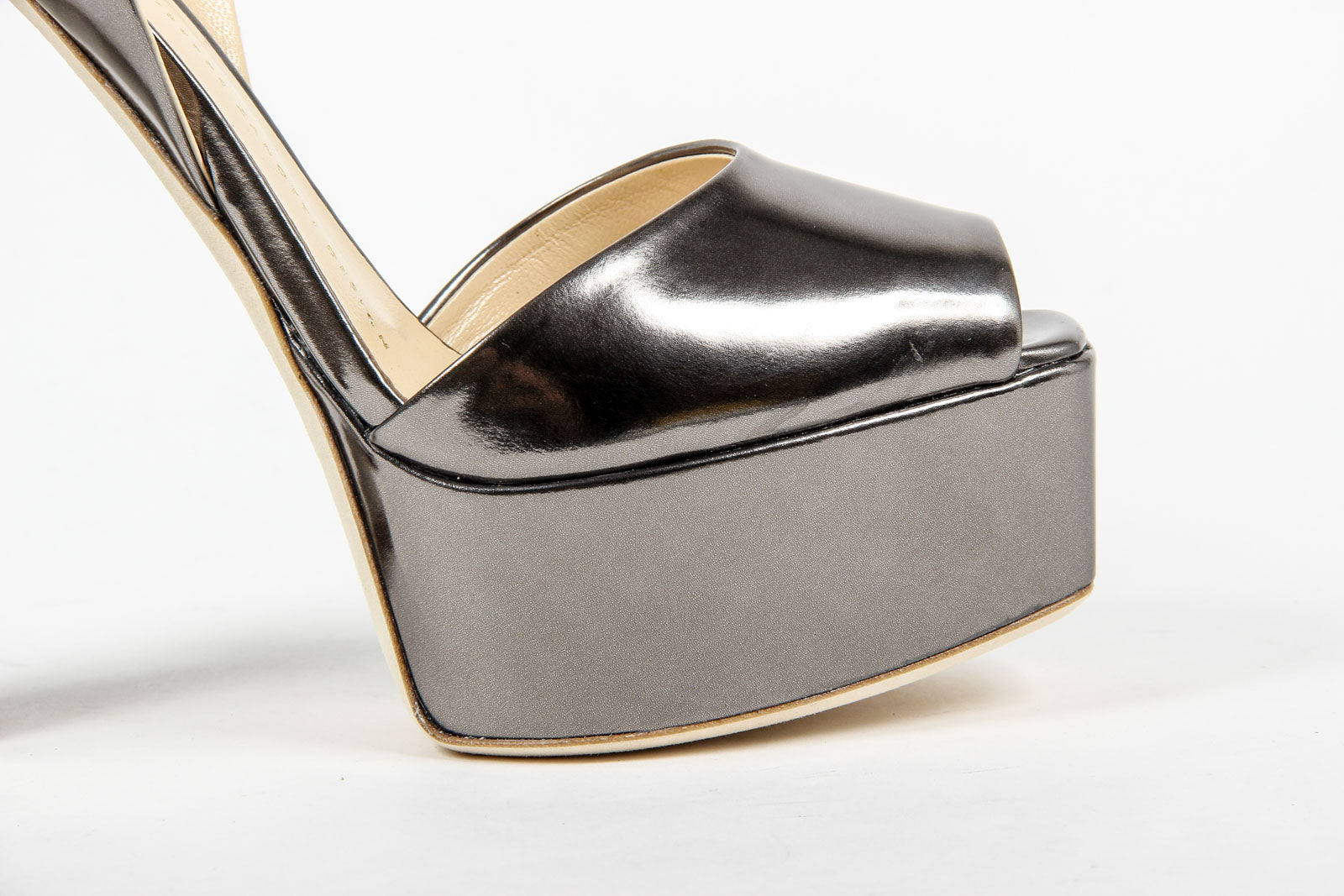 Giuseppe Zanotti Sandalo con cinturino alla caviglia da donna E60118 LAVINIA 100 PL MT SHOOTING ANTRACITE