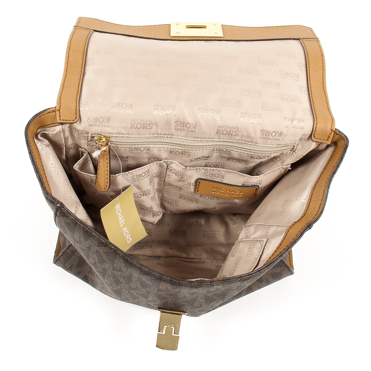 Borsa a mano da donna Michael Kors TINA 35T7GT4S6B BRN ACORN