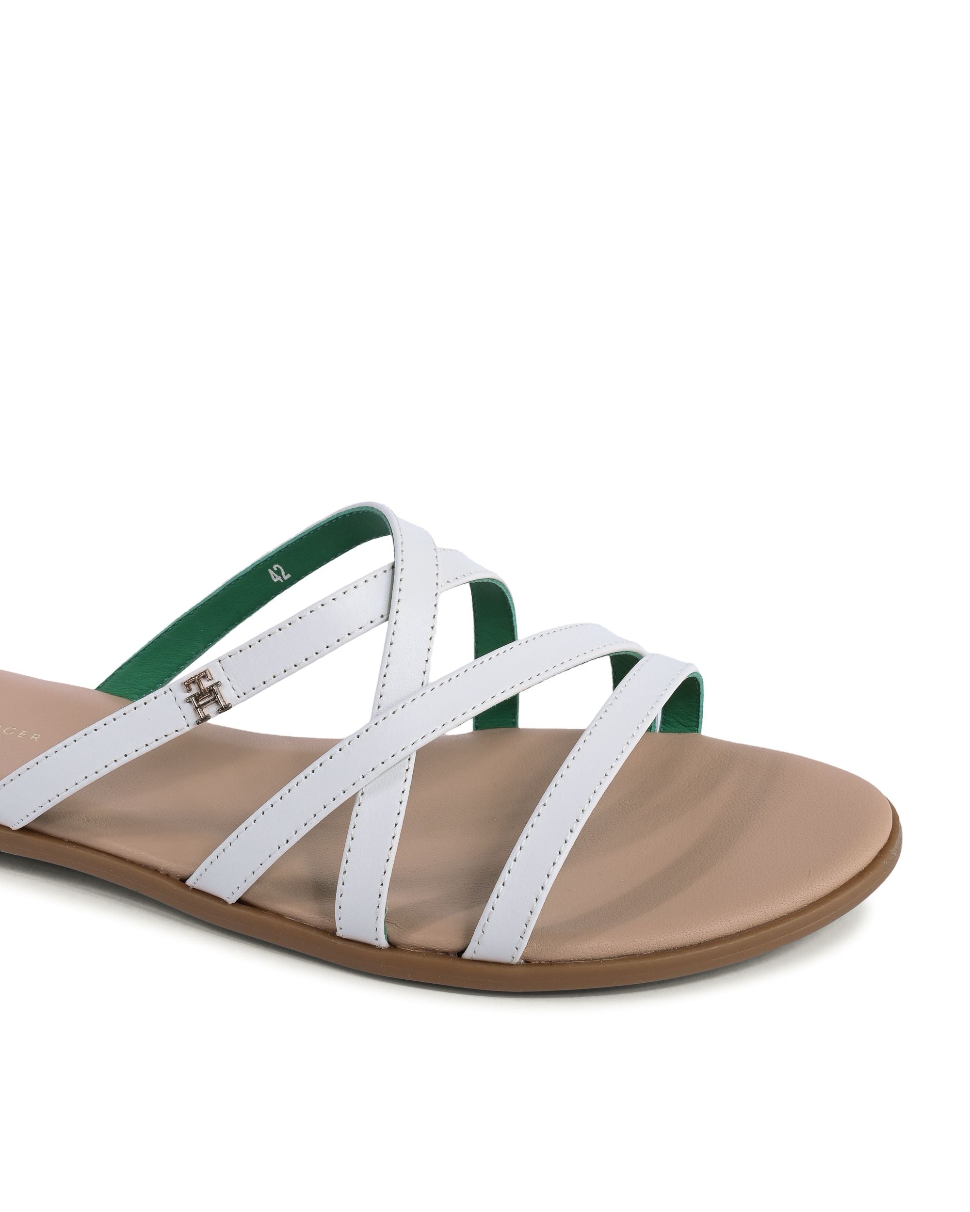 Sandalo da donna Tommy Hilfiger bianco FW0FW08067YBL