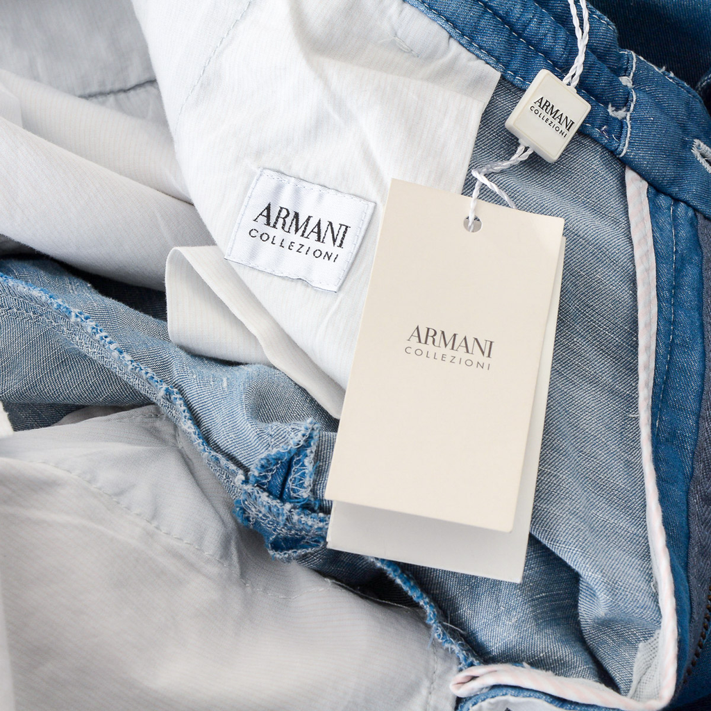 Pantaloni Armani Collezioni Uomo Azzurro