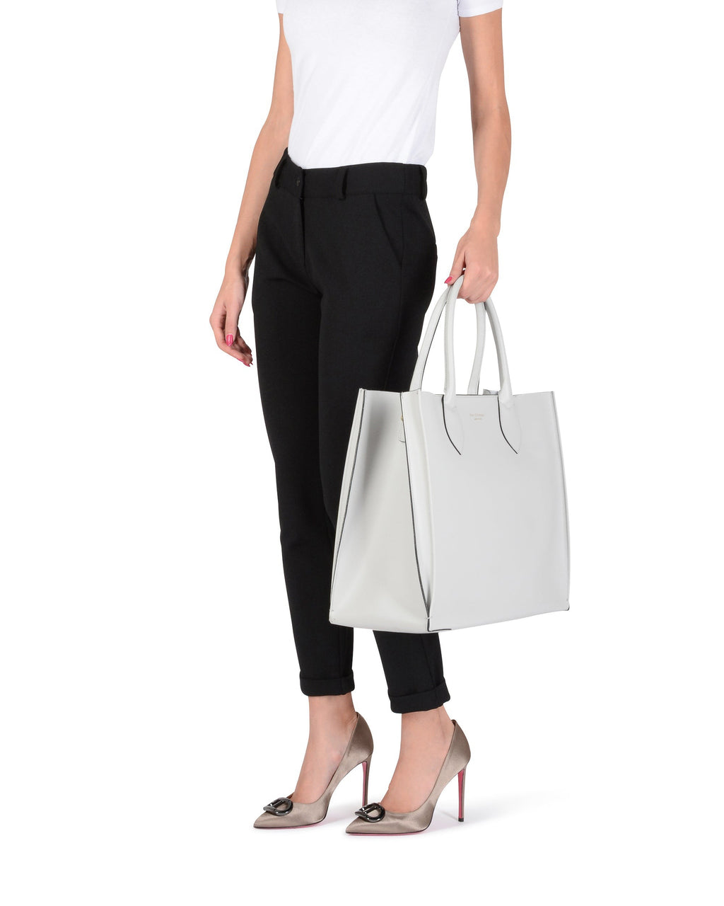 Borsa a tracolla grigio/perla
