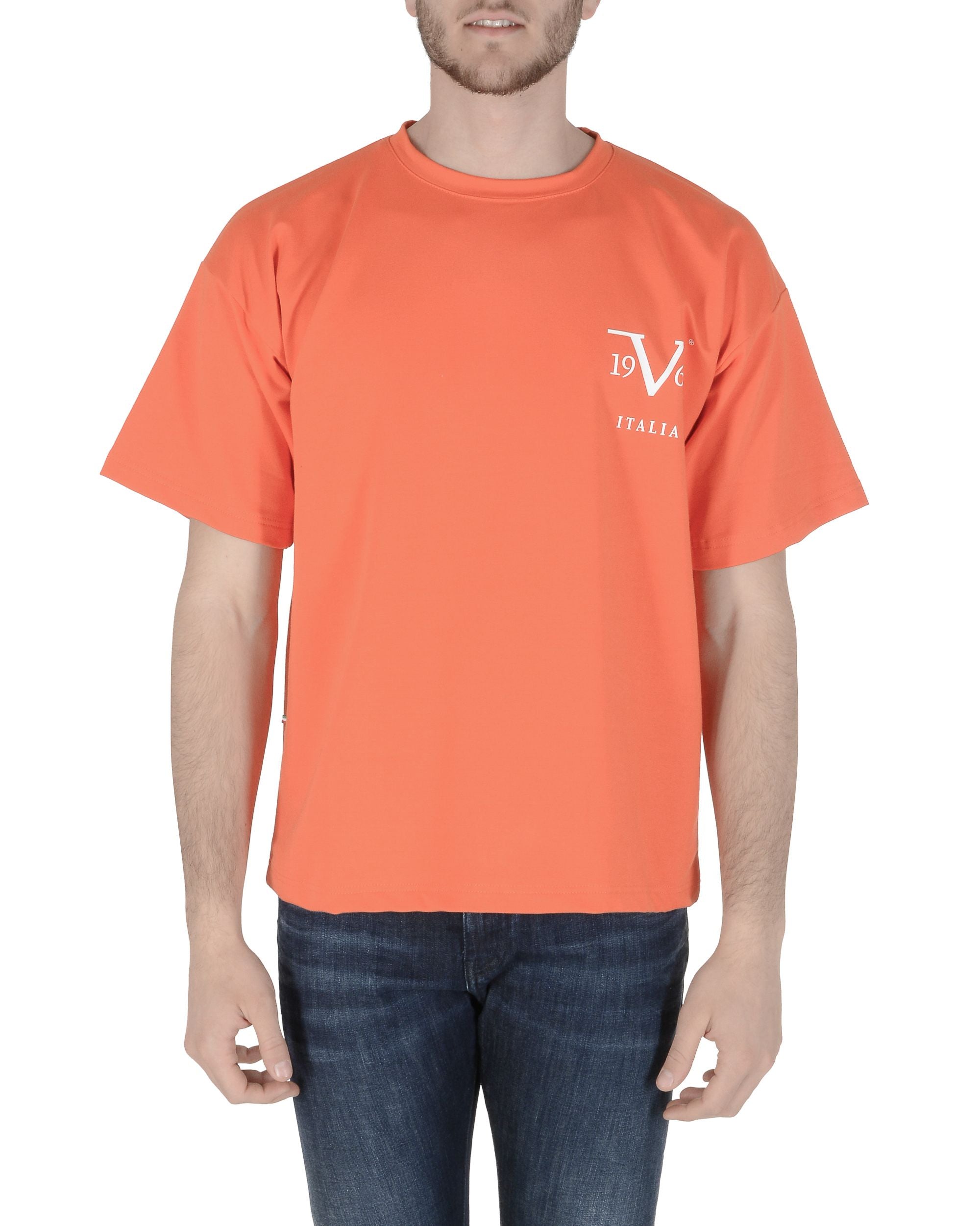 T-shirt Uomo 19V69 Italia Arancione AZIR ARANCIONE