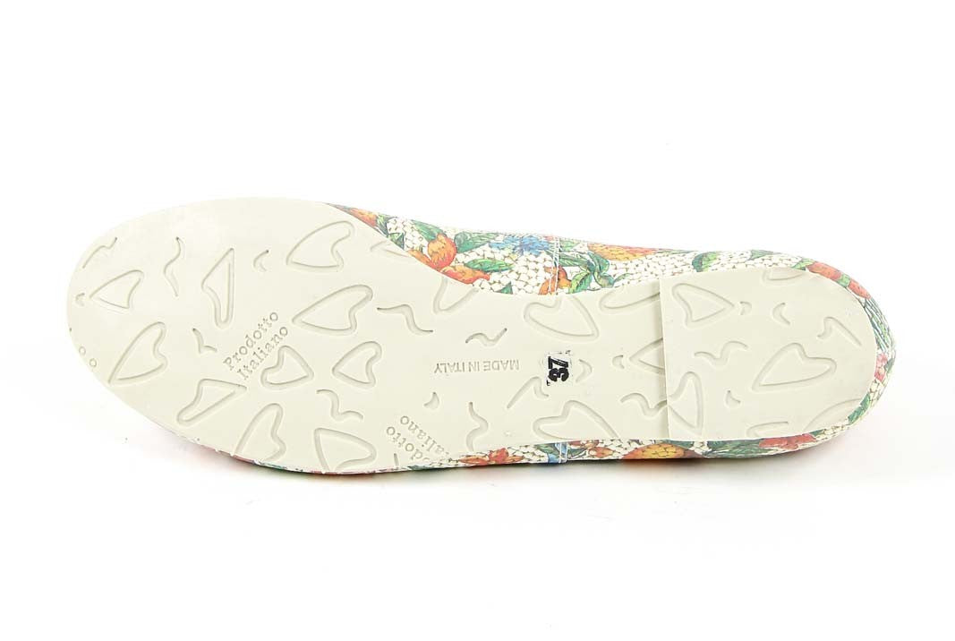 V 1969 Italia Ballerina da donna E08 TESSUTO FIORI