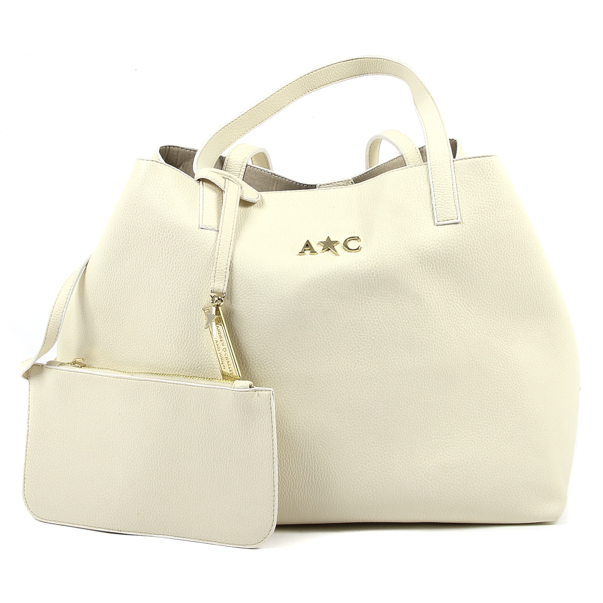 Borsa a mano da donna Andrew Charles Beige RACHEL