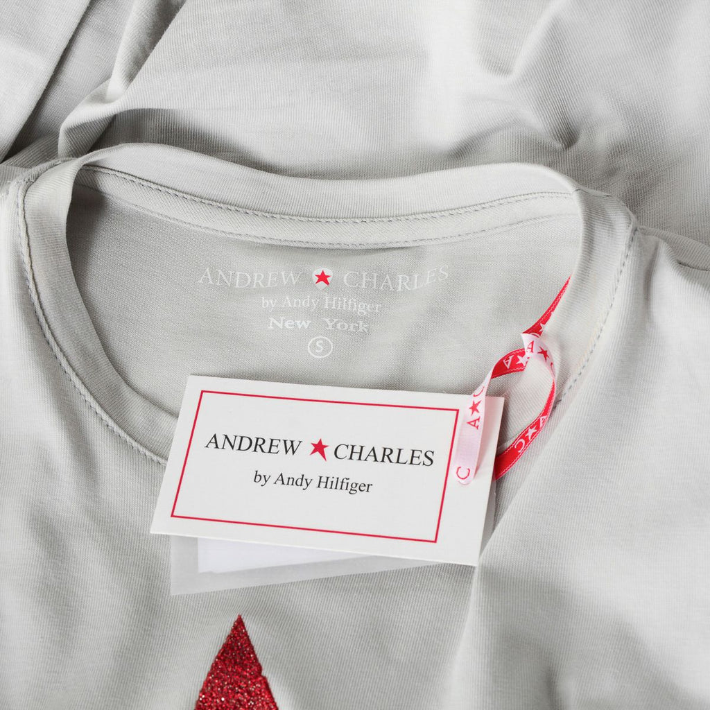 Andrew Charles By Andy Hilfiger T-shirt da donna LS TS602 031002 PHENIX GRIGIO CHIARO S8