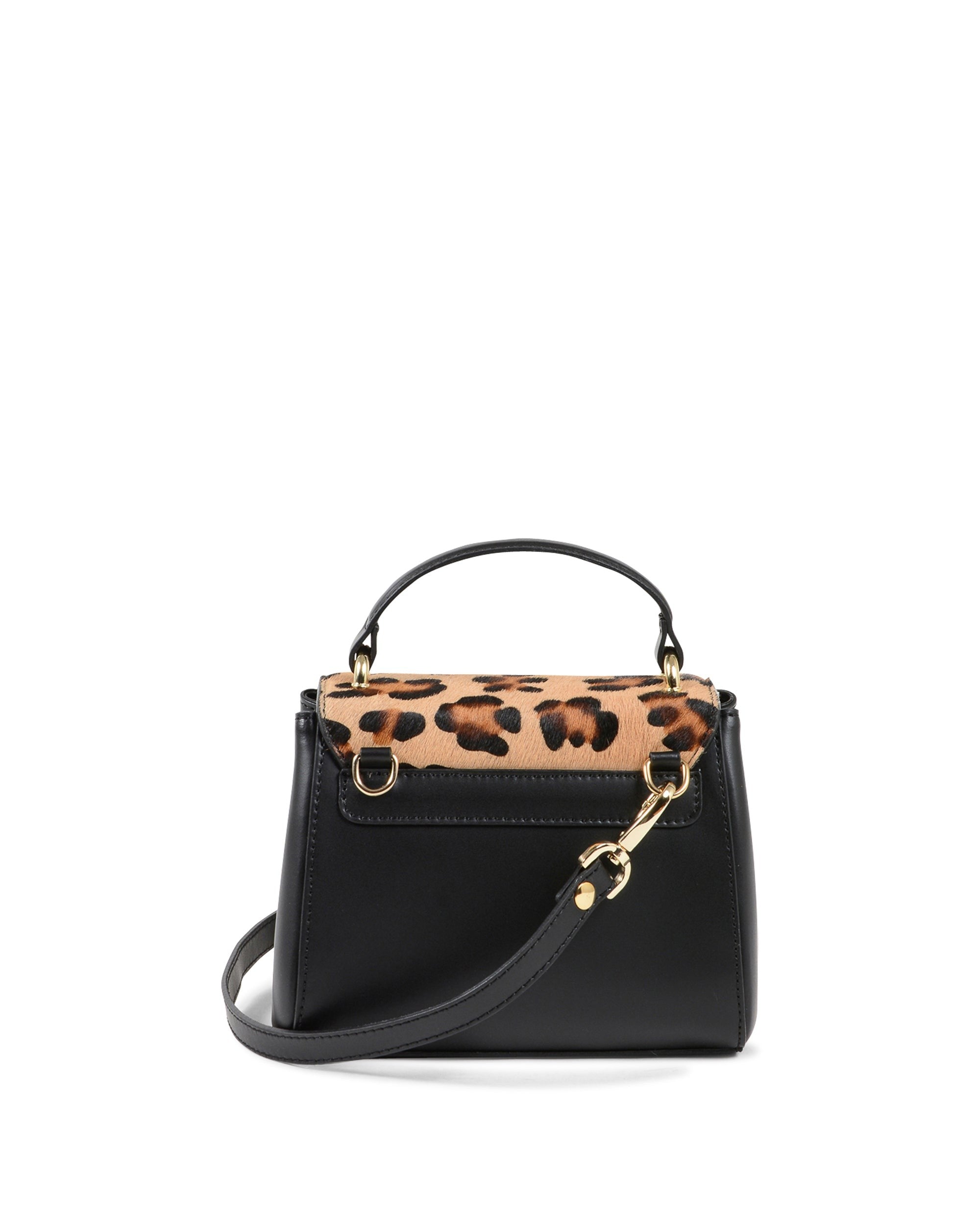 Borsa a tracolla Portofino Pony - Leopardo nero
